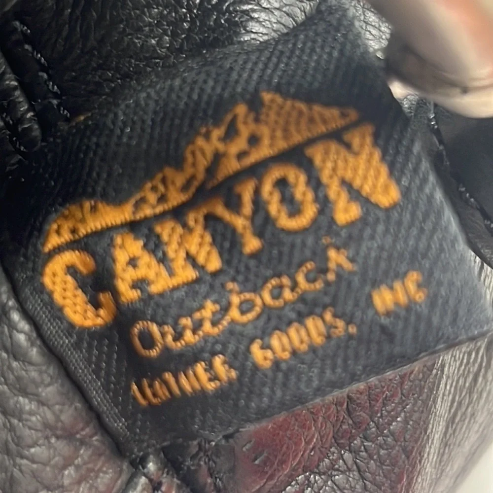 Canyon Outback Large Black Duffle Weekender Premium Quality Leather Bag TOT10064